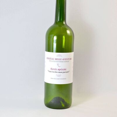 Demande parrain - Etiquette bouteille de vin parrain