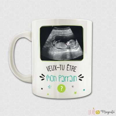 Godfather request mug - will you be my godfather? - ultrasound
