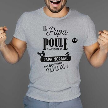 T-shirt fête des pères - papa barbu - papa poule - papa idéal - papa pompier 3