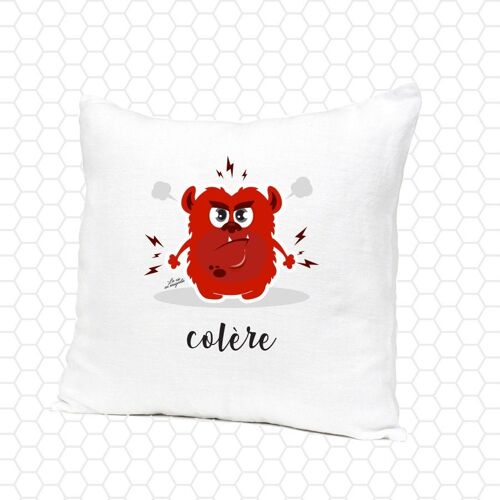 Housse de coussin - Emotions - enfant - colère joie tristesse peur sérénité amour