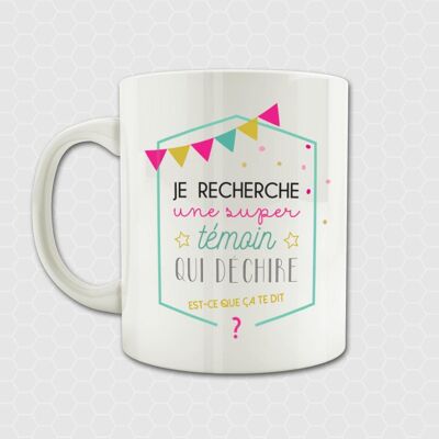 Mug demande de témoin mariage