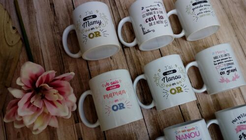 Mug pour maman, grand-mère, nanou, mamy - Tasse