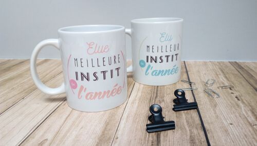 Mug Meilleur instit vert - institutrice - instituteur - idée cadeau année scolaire