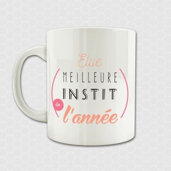 Mug Meilleur instit vert - institutrice - instituteur - idée cadeau année scolaire 2