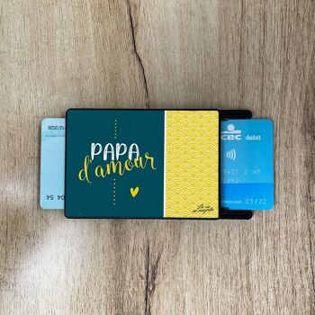 Porte carte idée cadeau papa - protection skimming - fête des pères - Etui cartes bancaires - papa - beau-père - papa bonus 3