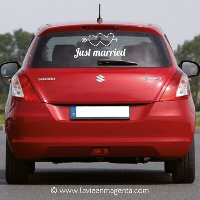 Just married wedding stickers