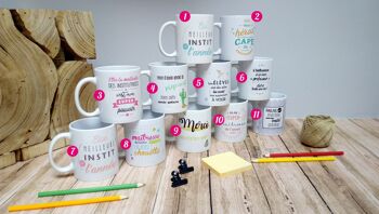 Mug Meilleur instit vert - institutrice - instituteur - idée cadeau année scolaire - 1 4