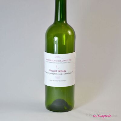 Grandma - Pregnancy Announcement Wine Bottle Label, Baby, Pregnancy Announcement Ideas, Pregnancy Reveal