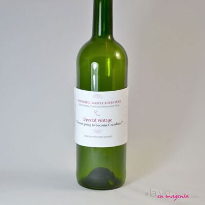 Nonna - Annuncio di gravidanza Etichetta per bottiglia di vino, Bambino, Idee per l'annuncio di gravidanza, Rivelazione di gravidanza