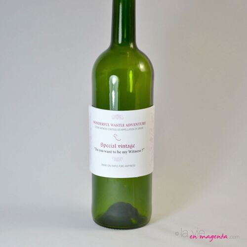 Witness - Wedding Announcement Wine Bottle Label, Wedding, Announcement Ideas, Do you want to be my witness?