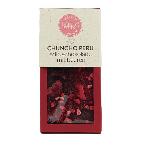 Chuncho Peru: edle Schokolade 70% mit Panela und gefriergetrockneten Beeren
