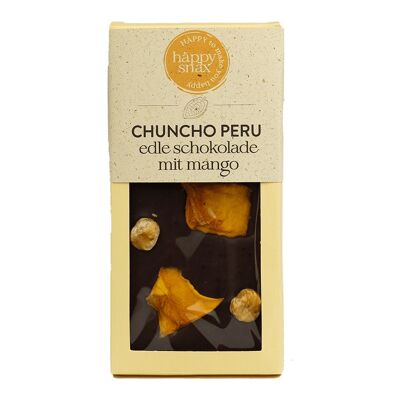 Chuncho Perú: chocolate fino 70% con panela, mango y avellanas