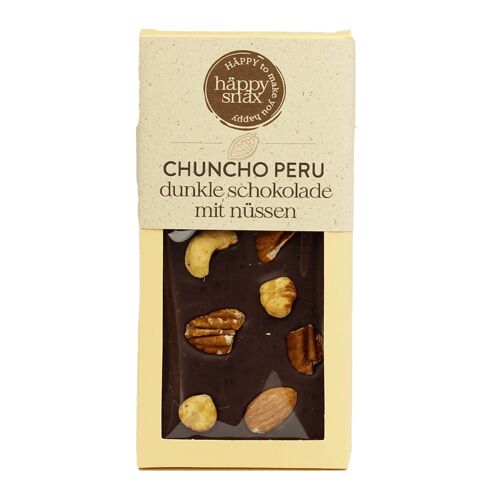 Chuncho Peru: edle Schokolade 70% mit Panela und Nüssen