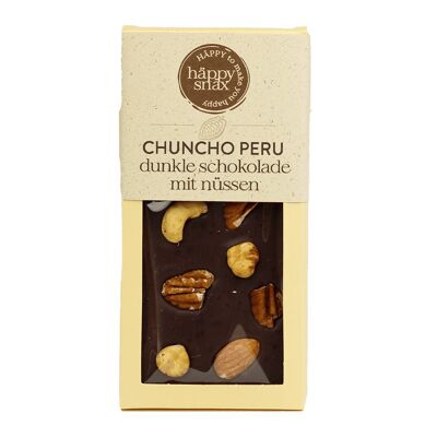 Chuncho Perú: chocolate fino 70% con panela y nueces