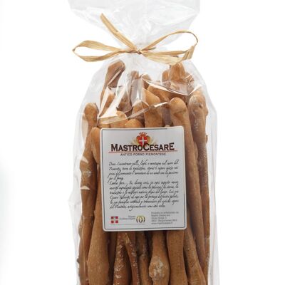 Palitos de pan de pistacho hechos a mano en Italia