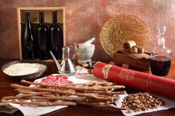 Tube de Grissini aux noix et vin Nebbiolo fabriqué en Italie à la main 2