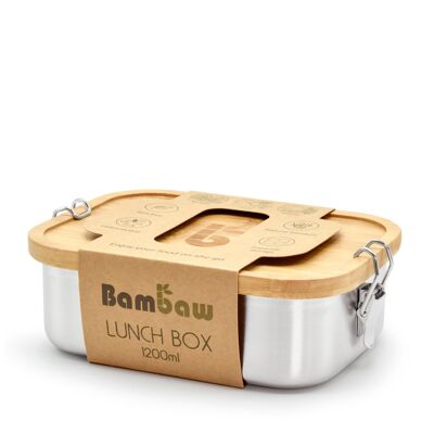 Boîte à lunch | Couvercle en bambou - 1200mL
