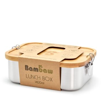 Boîte à lunch | Couvercle en bambou - 1400mL 1