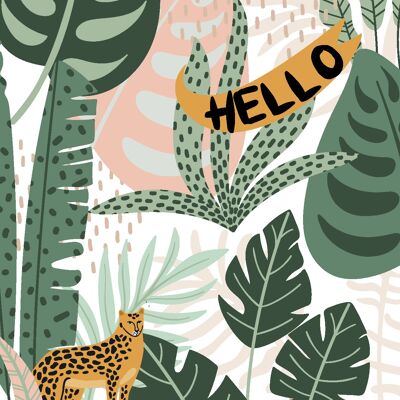 A5 - Jungle card - Hello