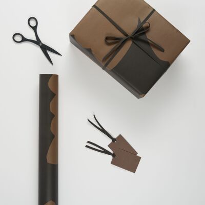 Flower gift tags - Black Ribbon (10)