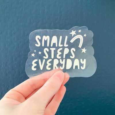 Small Steps Everyday - Sun Catcher - White