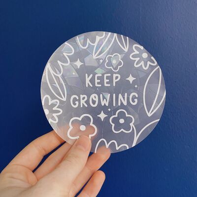 Keep Growing - Sun Catcher - White