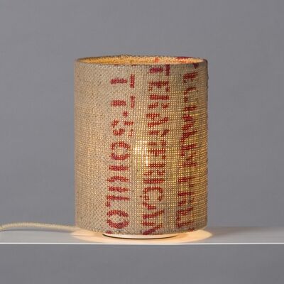 Lampe à poser upcyclée N° 17 haricot perlé