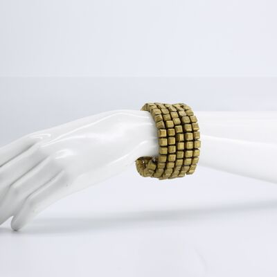 Pulsera Serpiente Cristal - Oro Mate