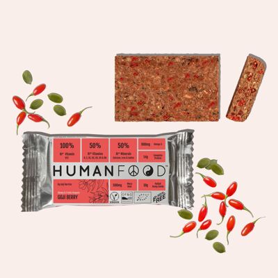 Organic Whole Food Goji Berry 76g Bar