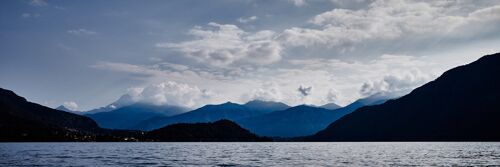 Blue Morning, Lake Como - 100x33 - Plexiglas