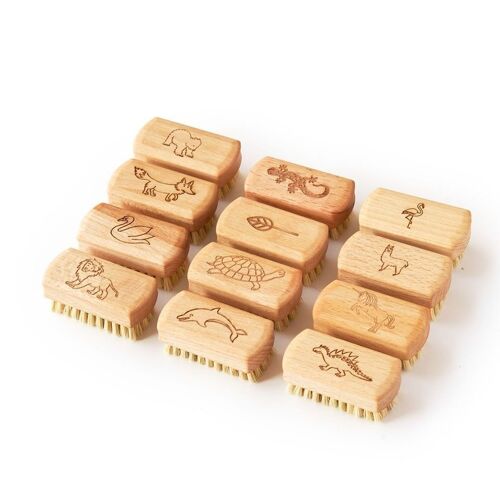 12 x Kids Natural Vegan Nail Brush (FSC 100%)