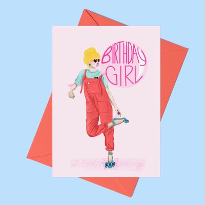 Bubblegum Birthday Girl Greeting Card