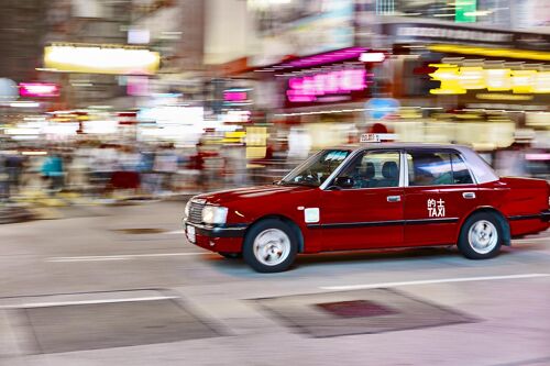 Taxi, Hong Kong - 45x30 - Plexiglas