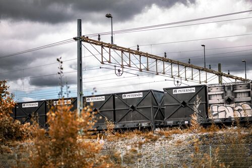 Freight Train, Sweden - 105x70 - Plexiglas