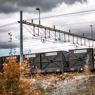 Tren de mercancías, Suecia - 135x90 - Plexiglás