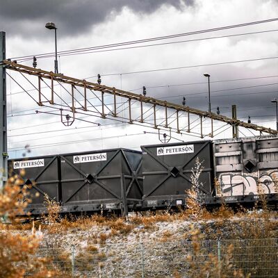 Tren de mercancías, Suecia - 135x90 - Plexiglás