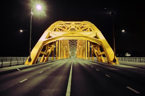 Golden Bridge, Nijmegen - 45x30 - Plexiglas