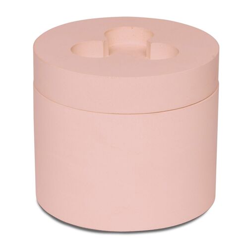 Concrete Pot and 3-wick Candle - Blush - Sandalwood & Bk Pepper