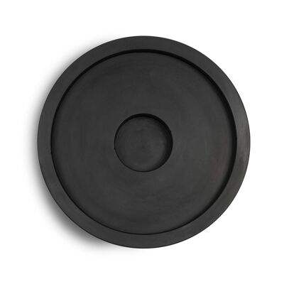 Concrete Candle Plate - Black