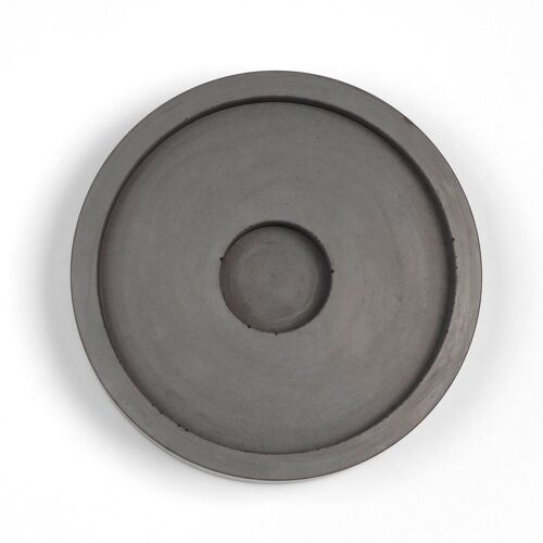 Concrete Candle Plate - Grey