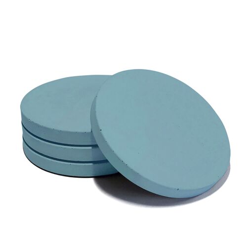 Teal Concrete Coasters - set of 4