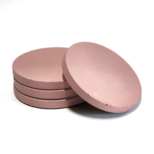 Blush Concrete Coasters - set of 4