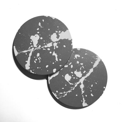 Grey/White Splatter Placemats - Set of 2