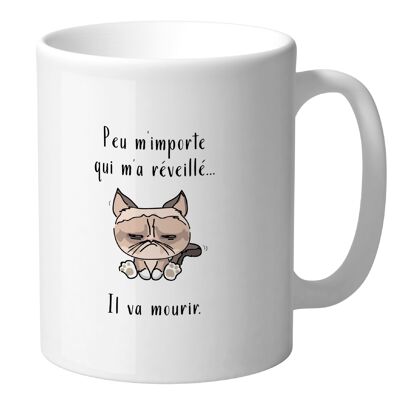 Mug - Cat 'I don't care who woke me up...' - Animal Humor Collection