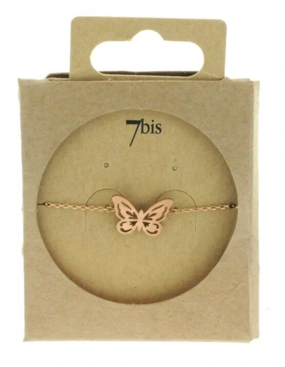 Bracelet Animal Papillon Doré à l'or fin Romantique Noël