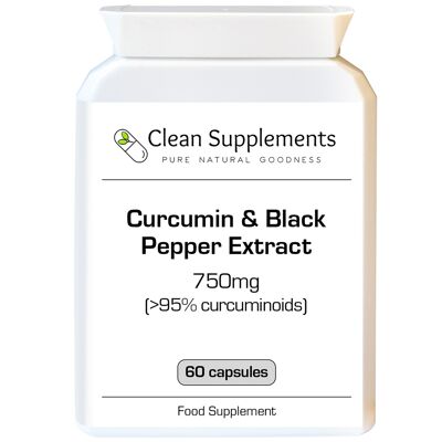 curcumina y pimienta negra | 60 cápsulas de 750 mg