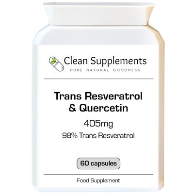 Trans Resveratrol y Quercetina | 60 cápsulas de 405 mg