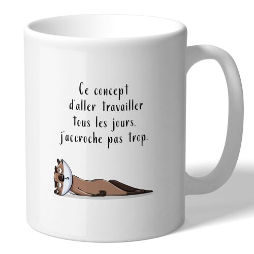Mug - Loutre 'Ce concept... J'accroche pas trop' - Collection Humour Animal