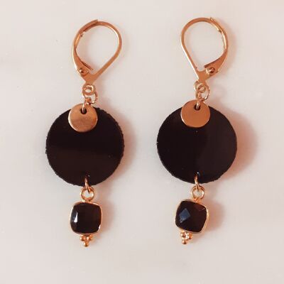 Boucles d'oreilles Nefertiti - Onyx