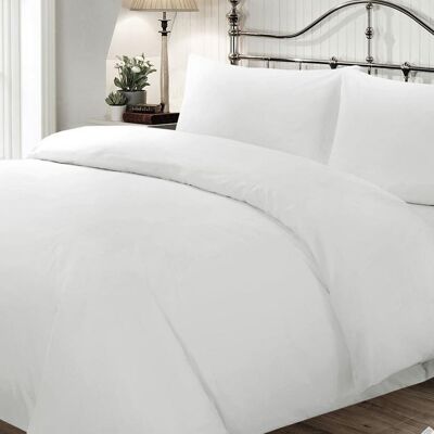 Bettwäsche-Set Aus 100% Baumwolle In Der Farbe Und Größe Nach Wahl - 135 x 200 - Weiß